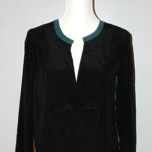 Aryn K long sleeve, Black & Teal - EUC!!!
